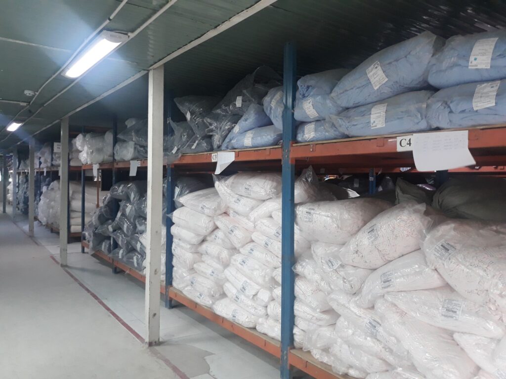 Knitwear manufacturing - fabric storage