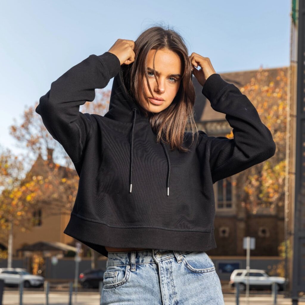 Cropped women hoodie